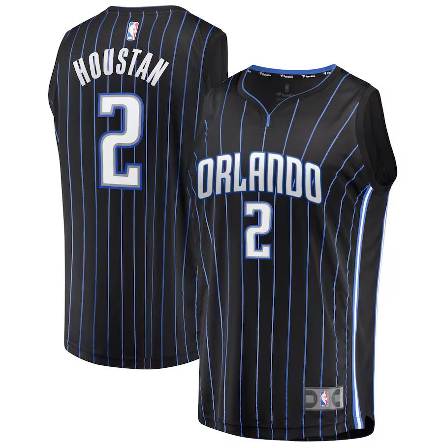 Men Orlando Magic #2 Caleb Houstan Fanatics Branded Black Fast Break Replica NBA Jersey